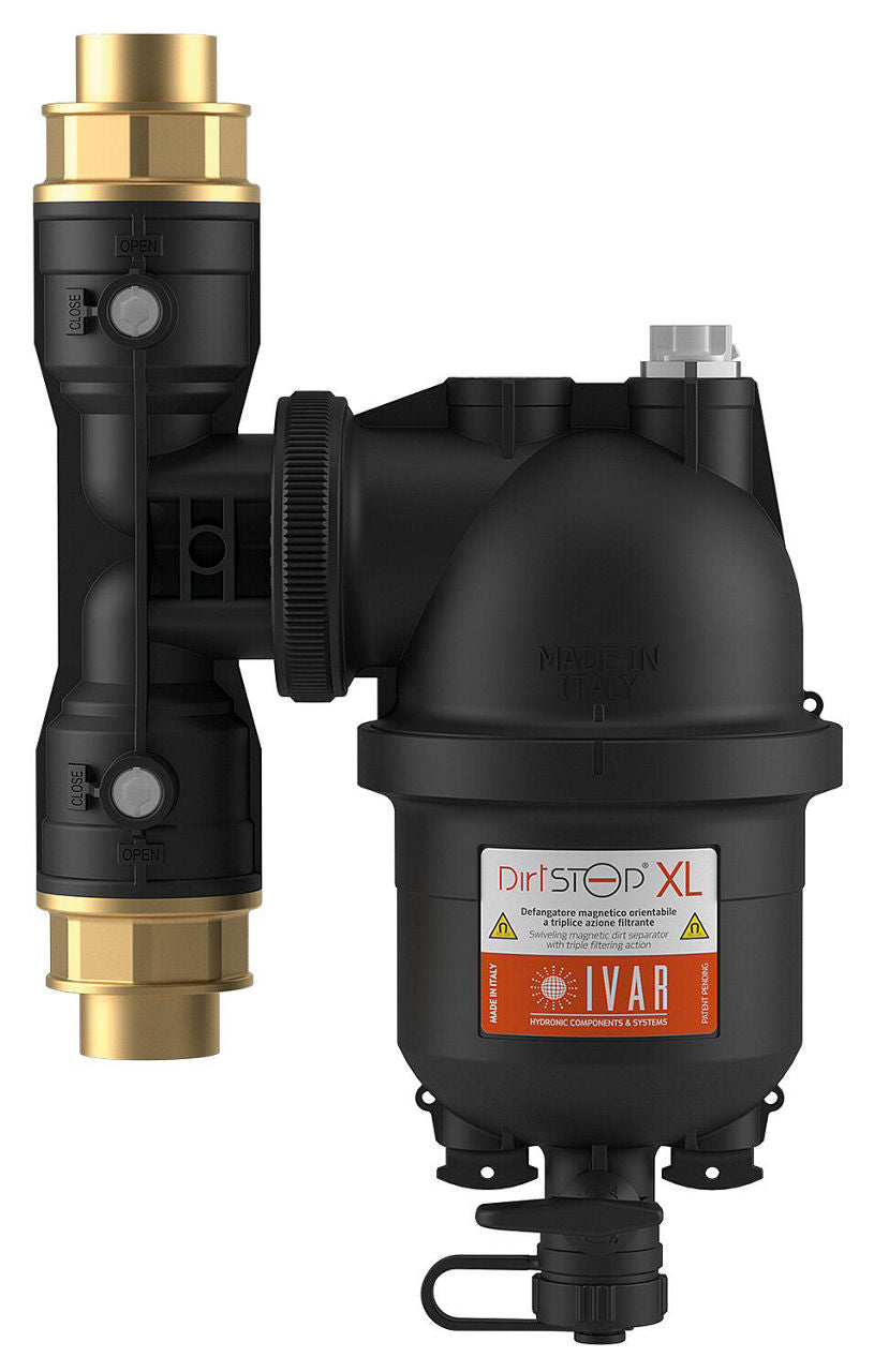 Désemboueur magnétique Dirtstop XL Type PF, avec vannes d'arrêt, femelle