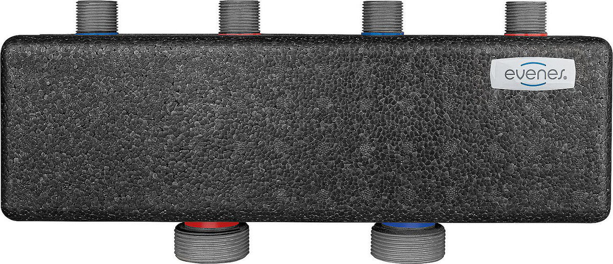 Collecteur-répartiteur de chauffage Evenes type VT 2 mâle DN 20 (3/4") – 50 kW, 2 m³/h