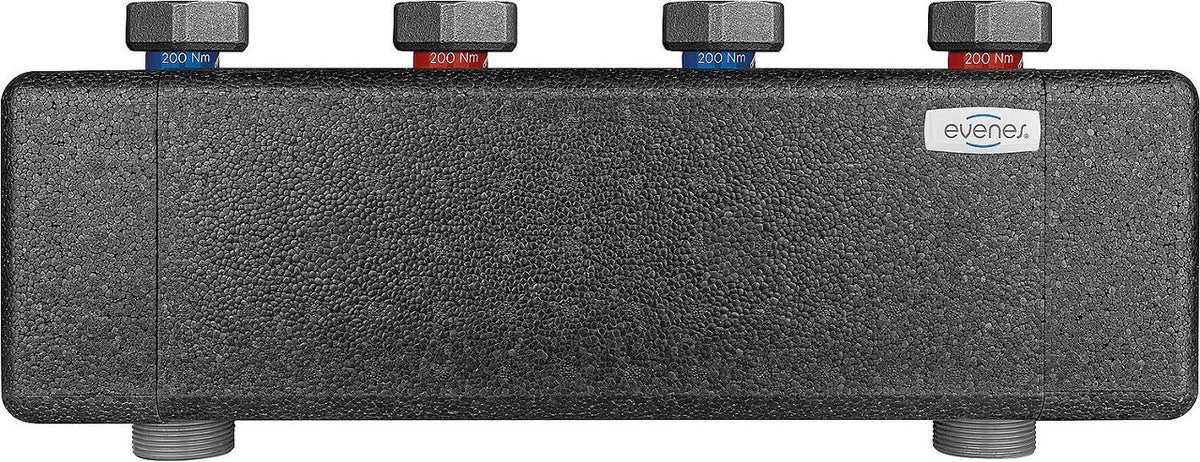 Collecteur-répartiteur combiné Evenes type VTW 3 à écrou tournant DN 40 (1"1/2) – 70 kW, 3 m³/h
