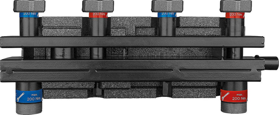 Collecteur-répartiteur combiné Evenes type VTW 3 à écrou tournant DN 40 (1"1/2) – 70 kW, 3 m³/h