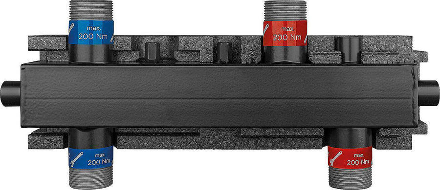 Découpleur hydraulique Evenes type W3 P DN 32 (1"1/4) mâle avec support et isolation – 70 kW, 3 m³/h