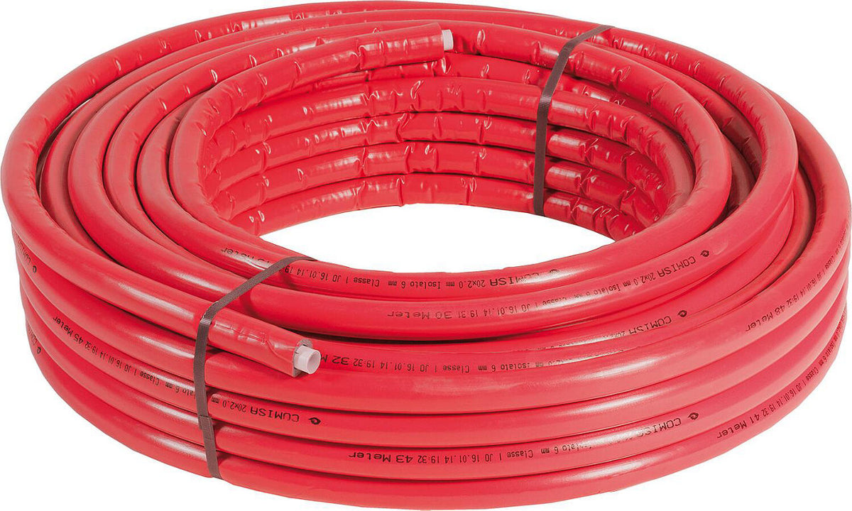 PE-RT multilayer pipe in coil with 6 mm WS insulation