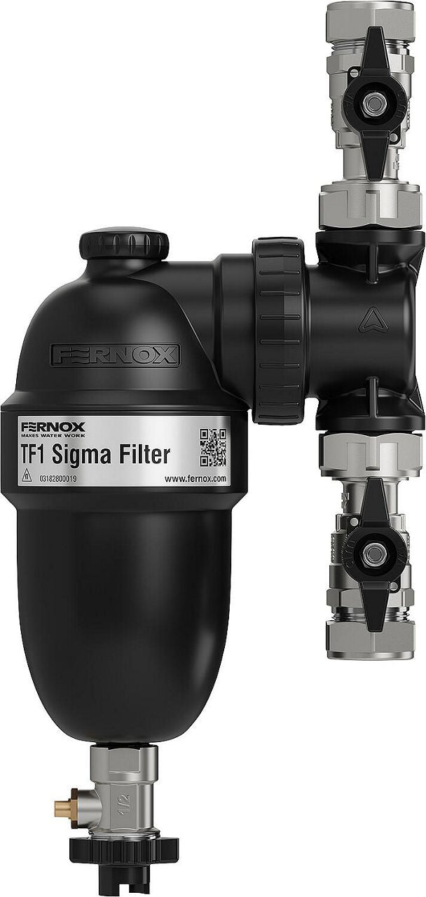 Désemboueur magnétique type TF1 Sigma, avec vannes à bille d'arrêt