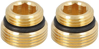 Kit de 2 nipples de transition en laiton DN 20 (3/4") × DN 15 (1/2") à joint plat