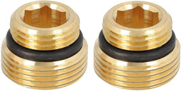 Kit de 2 nipples de transition en laiton DN 20 (3/4") × DN 15 (1/2") à joint plat