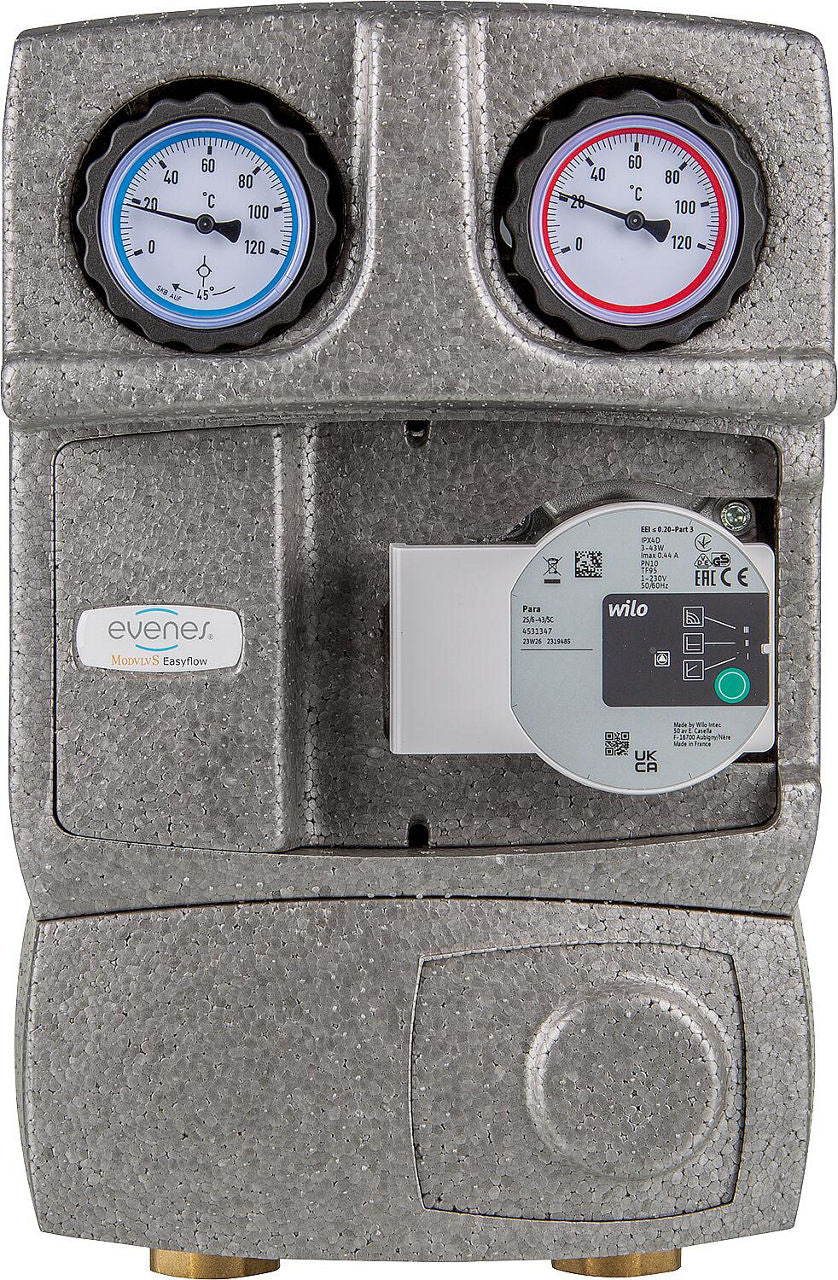 Module hydraulique Easyflow DN25 (1"), non mélangé avec débitmètre, Wilo Para 25/6 SC