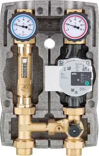Module hydraulique Easyflow DN25 (1"), mélangeur 3 voies avec débitmètre, Wilo Para 25/6 SC