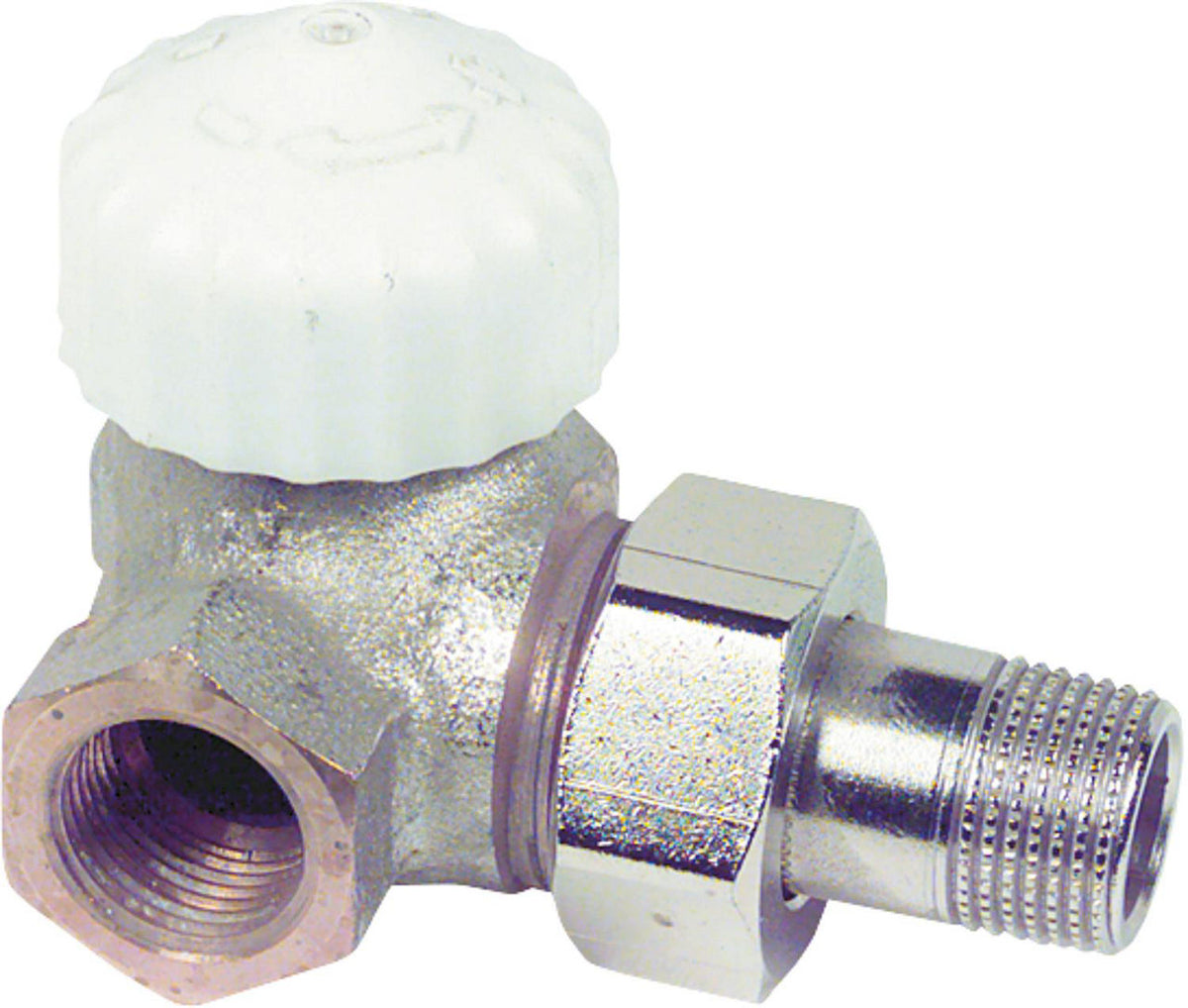 Corps de vanne thermostatique IMI Heimeier V-exact II équerre inversée, femelle, avec préréglage