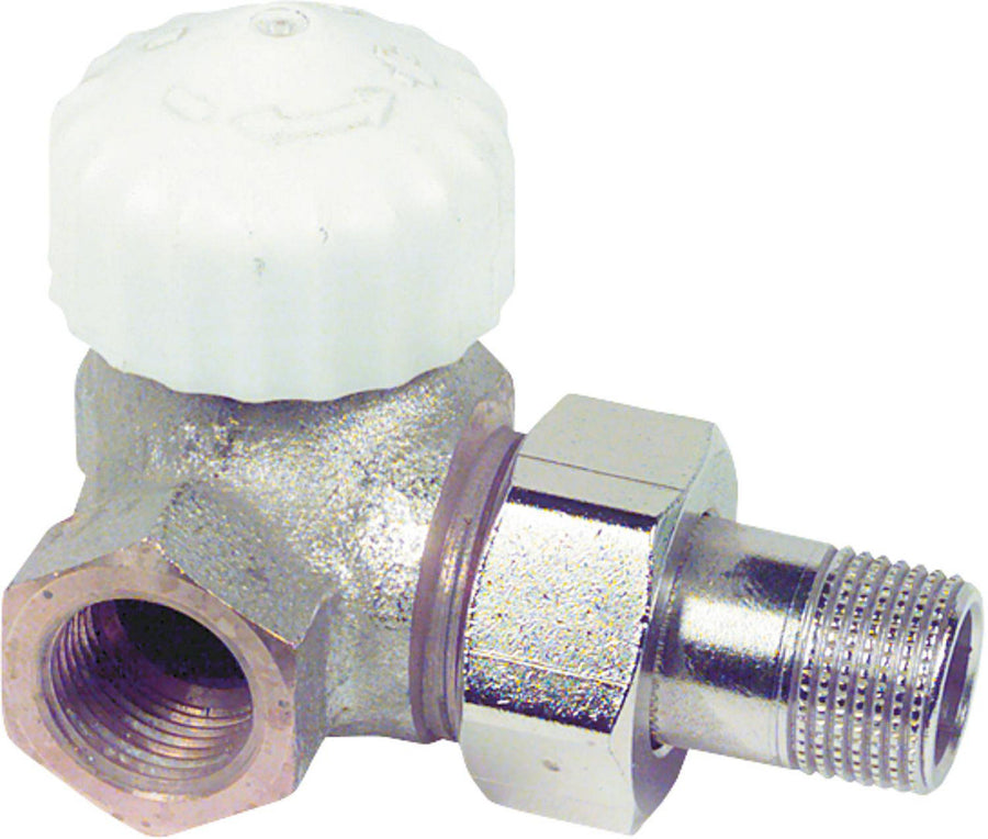 Corps de vanne thermostatique IMI Heimeier V-exact II équerre inversée, femelle, avec préréglage
