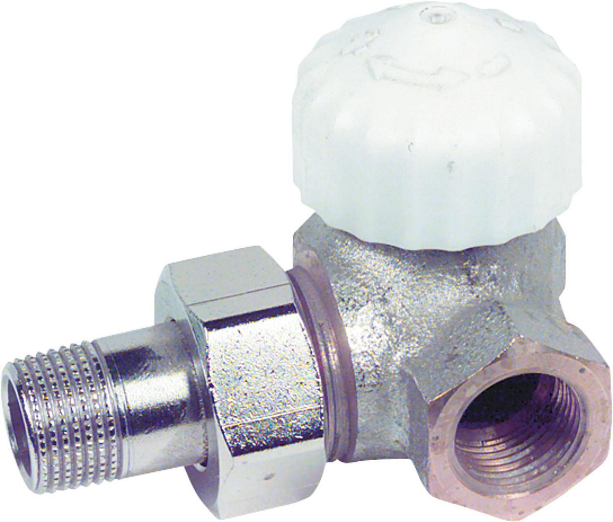 Corps de vanne thermostatique IMI Heimeier V-exact II équerre inversée, femelle, avec préréglage