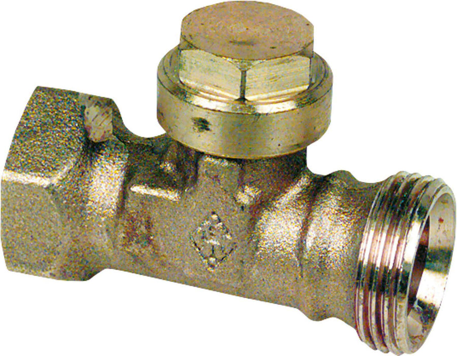 Raccord de retour IMI Heimeier DN 15 (1/2") Rp 1/2" femelle avec vanne d'arrêt et réglage de précision