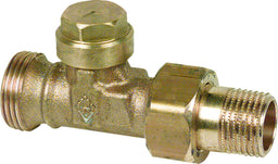 Raccord de retour IMI Heimeier DN 15 (1/2") R 1/2" mâle avec vanne d'arrêt et réglage de précision
