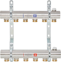 Collecteur de chauffage Evenes type M-1 en laiton DN 25 (1") pour radiateurs avec purgeur manuel