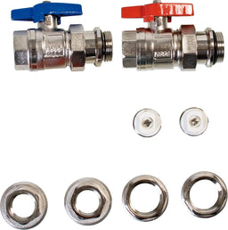 Garniture de raccordement de type H DN 25 (1") horizontale pour collecteur en laiton