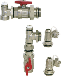 Garniture de raccordement verticale de type V-E 3/4" avec vidange