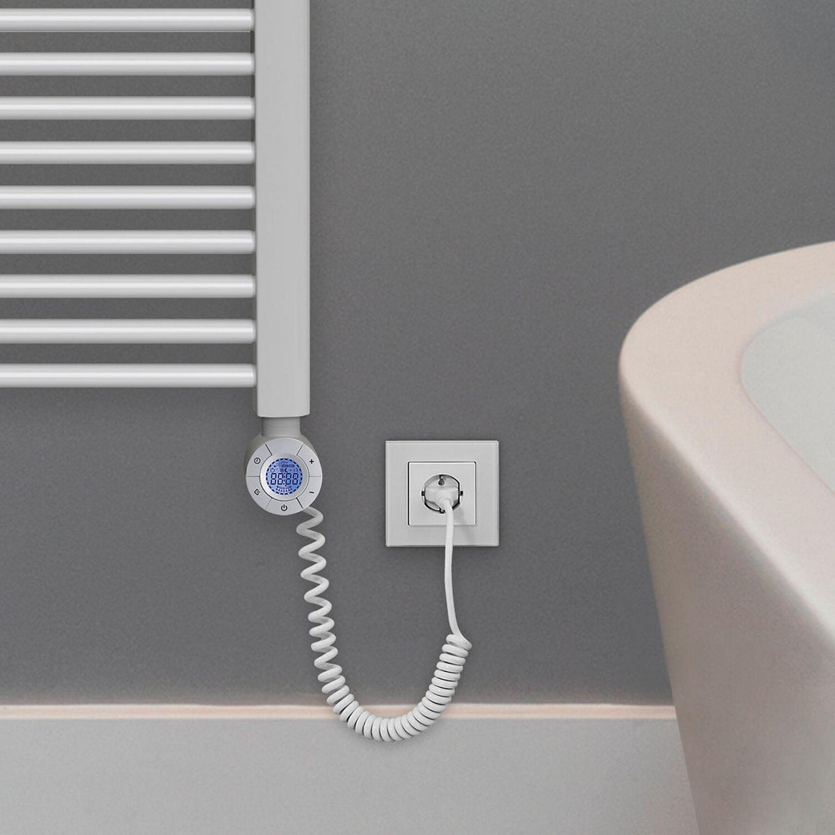 Radiateur sèche-serviettes électrique Bosch HR 4500, blanc RAL 9016