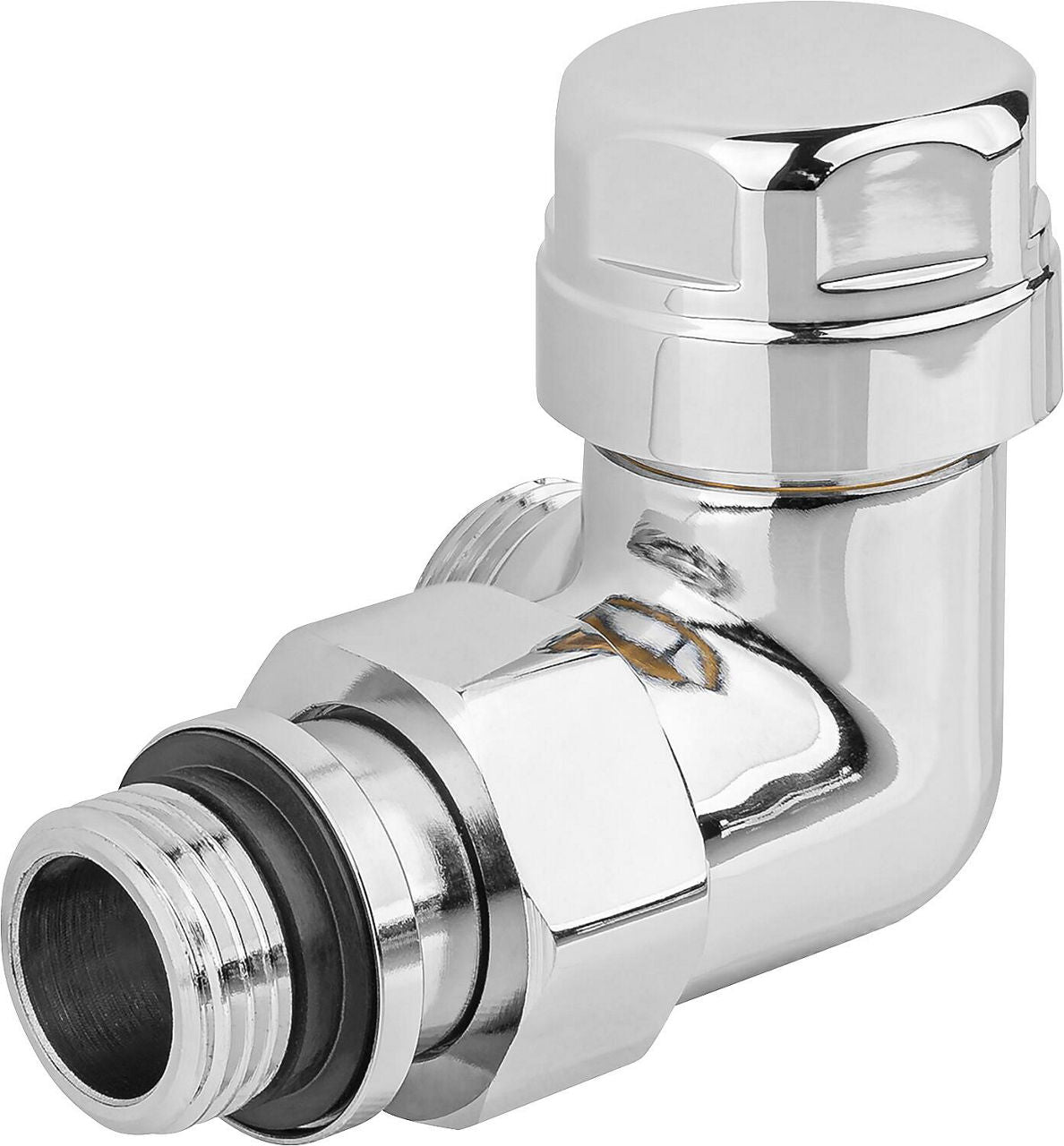 Vanne thermostatique design 130TA chromée DN 15 (1/2") équerre inversée à gauche