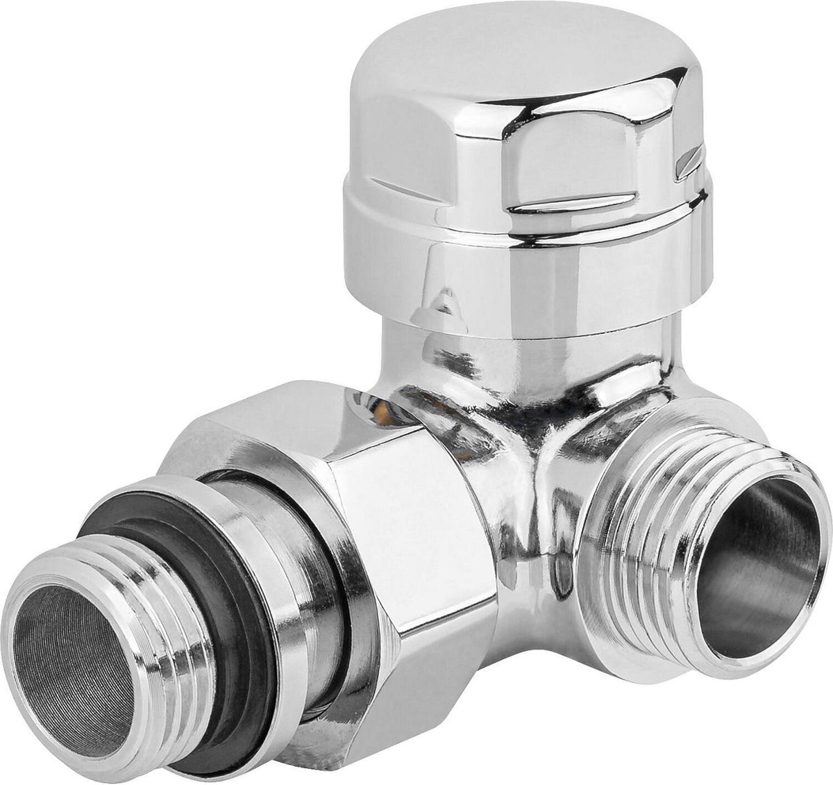 Vanne thermostatique design 130TA chromée DN 15 (1/2") équerre inversée à droite