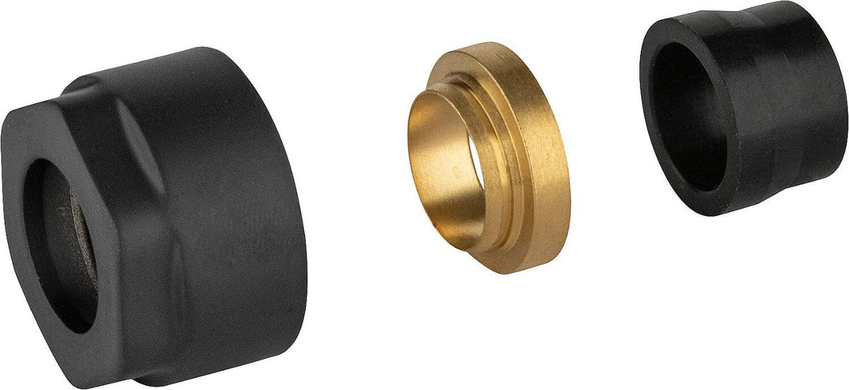 Raccord à compression noir Ø 15 mm pour robinetterie de radiateur design