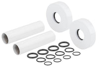 Set de 2 rosaces simples et 2 habillages de tube 70 mm pour tube Ø 12-16 mm