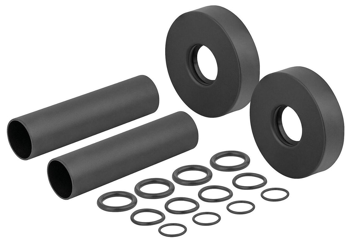 Set de 2 rosaces simples et 2 habillages de tube 70 mm pour tube Ø 12-16 mm