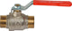 Robinet à boisseau sphérique laiton PN45 passage intégral, mâle × mâle, levier acier rouge