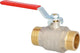 Robinet à boisseau sphérique laiton PN45 passage intégral, mâle × mâle, levier acier rouge