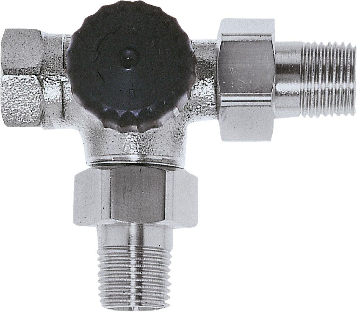 Corps de vanne thermostatique 3 voies IMI Heimeier DN 15 (1/2"), raccord radiateur à gauche