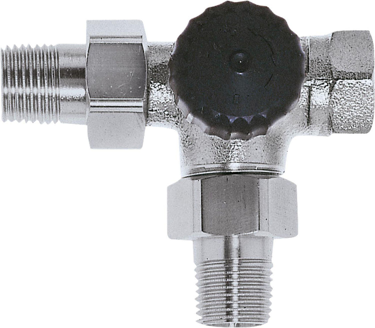 Corps de vanne thermostatique 3 voies IMI Heimeier DN 15 (1/2"), raccord radiateur à droite