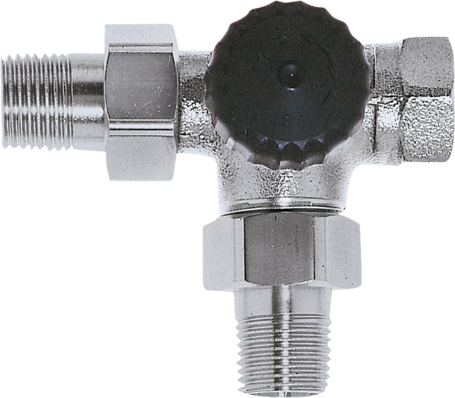 Corps de vanne thermostatique 3 voies IMI Heimeier DN 15 (1/2"), raccord radiateur à droite