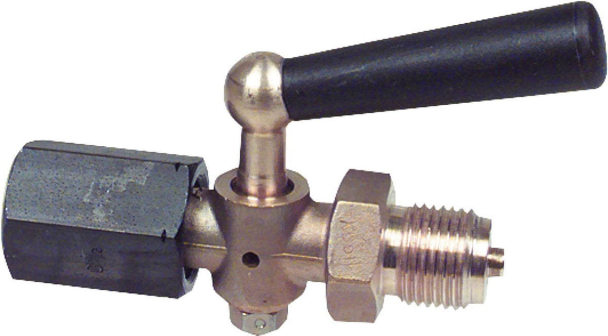 Robinet d'arrêt de manomètre AFRISO en laiton, DN 15 (1/2"), PN 16