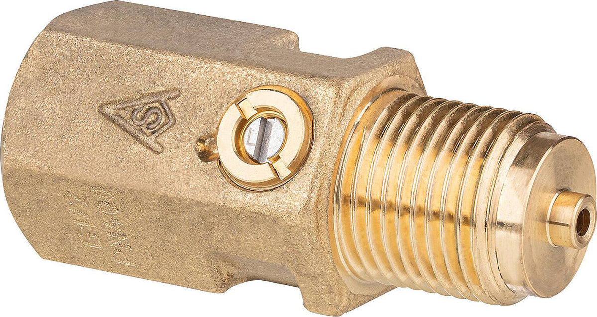 Dispositif d'étranglement réglable AFRISO en laiton, DN 15 (1/2"), PN 250