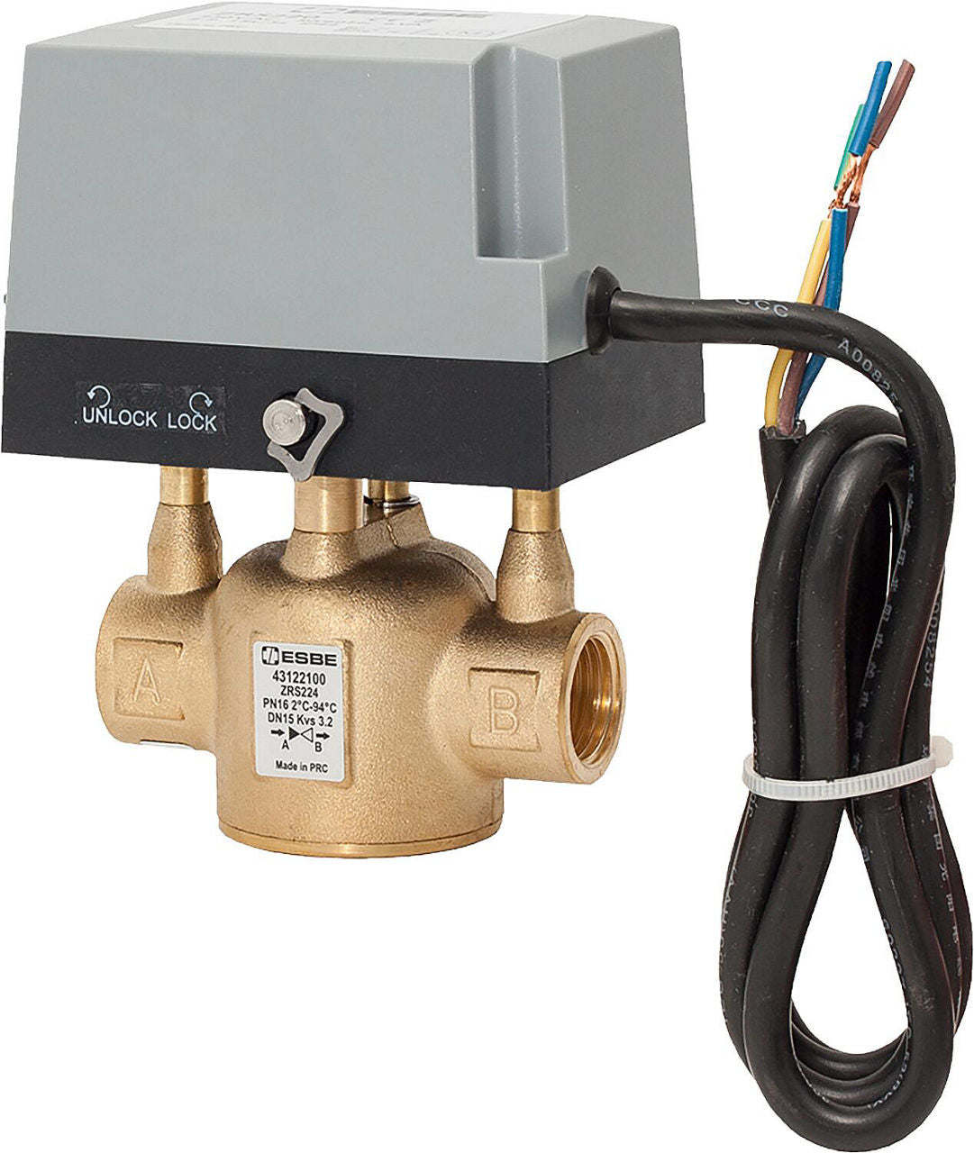 Vanne de zone 2 voies ESBE type ZRS 224, femelle, 230 V AC