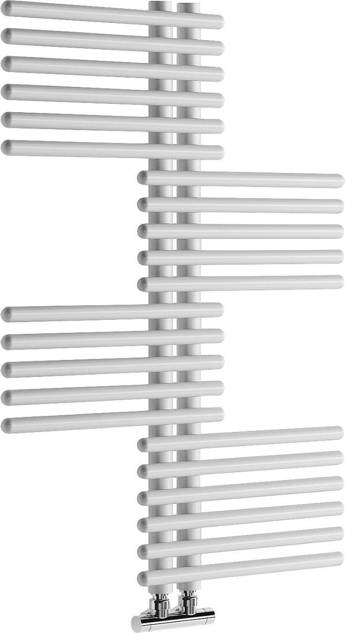 Radiateur sèche-serviettes Verona avec raccord central, blanc RAL 9016