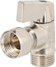 Mini robinet à boisseau sphérique laiton chromé équerre 90° DN10 (3/8") mâle × écrou tournant