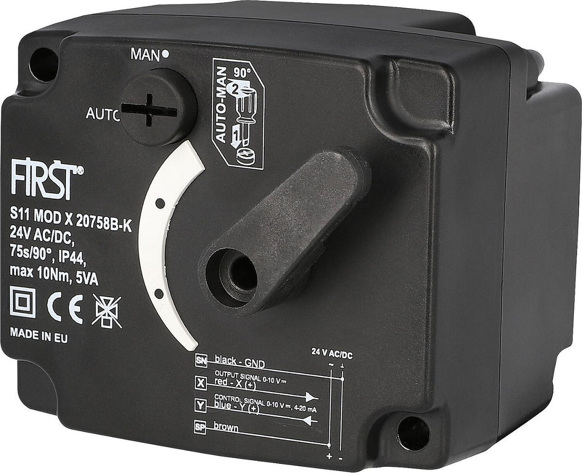 Servomoteur First continu 0-10 V, 24 V, pour vanne de mélange 3 et 4 voies DN 15 à DN 50
