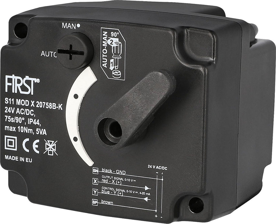 Servomoteur First continu 0-10 V, 24 V, pour vanne de mélange 3 et 4 voies DN 15 à DN 50