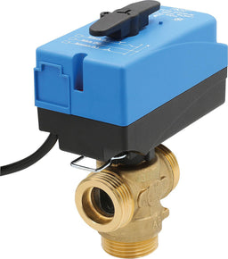 Vanne de commutation 3 voies EMV 110, 230 V, DN20 (3/4") mâle 1"