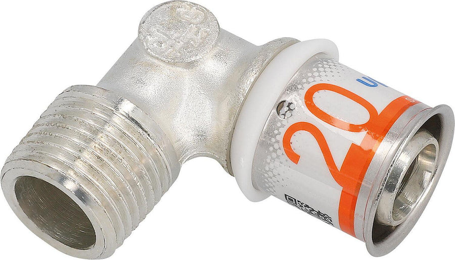 Coude à sertir S-Press PLUS Uponor avec filétage mâle