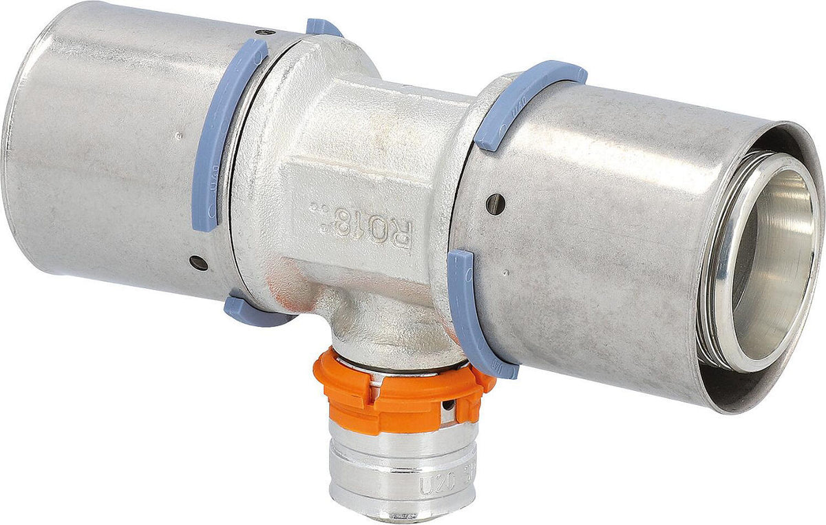 Té inégal à sertir Uponor S-Press avec réduction médiane Ø20-40 mm