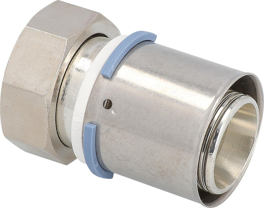 Raccord de transition S-Press Uponor à joint plat avec filétage femelle