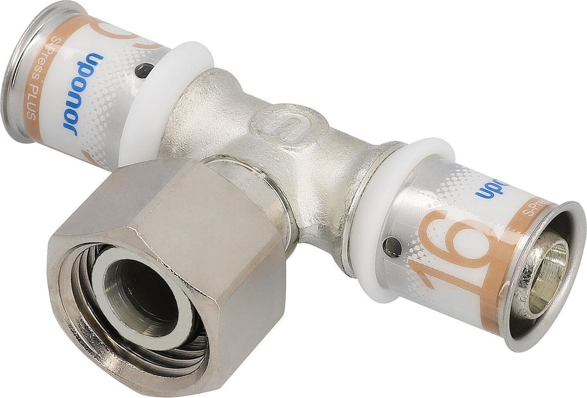 Pièce en T SK Sertir PLUS Uponor Geberit Ø16mm-DN15 (1/2")-Ø16mm FI