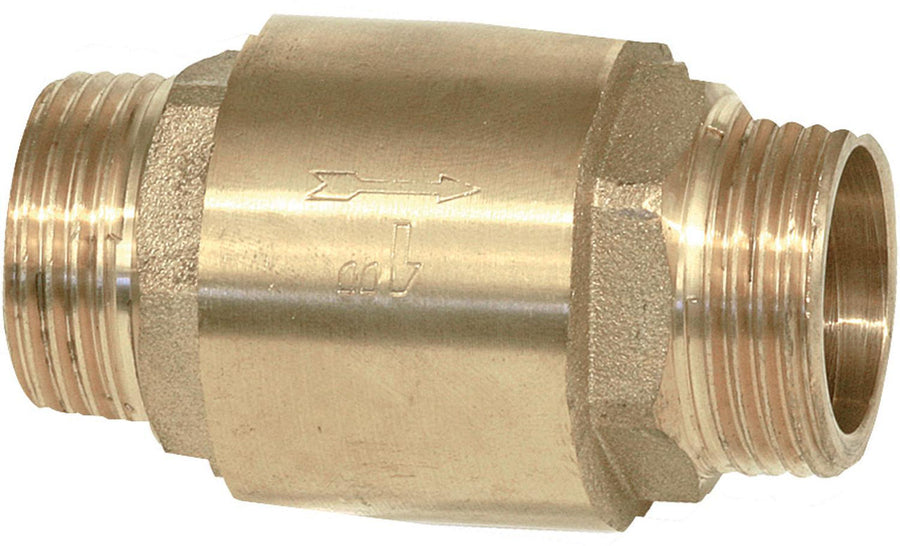 Clapet anti-retour laiton à joint Viton, mâle × mâle (35 bar)