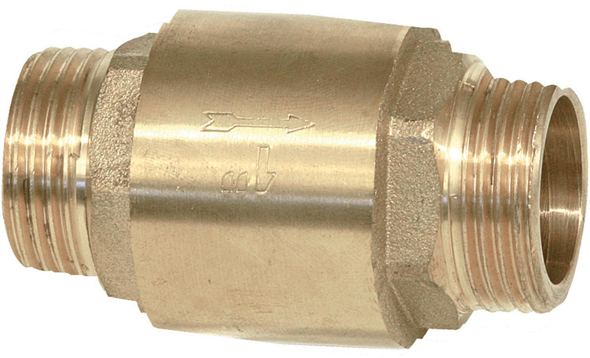 Clapet anti-retour laiton, mâle × mâle (max. 100°C)