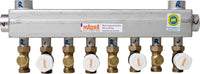 Collecteur de chauffage MAGRA 60/60 en acier inoxydable avec vannes prémontées