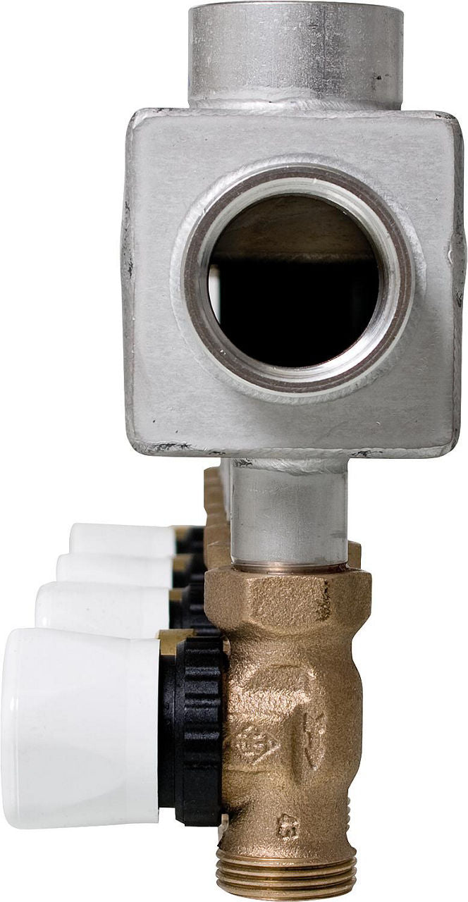 Collecteur de chauffage MAGRA 60/60 en acier inoxydable avec vannes prémontées