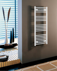 Radiateur sèche-serviettes Jessica courbé, blanc RAL 9016