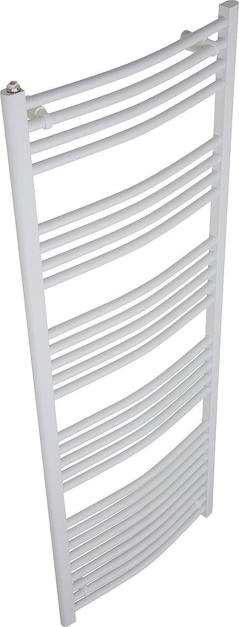 Radiateur sèche-serviettes Jessica courbé, blanc RAL 9016