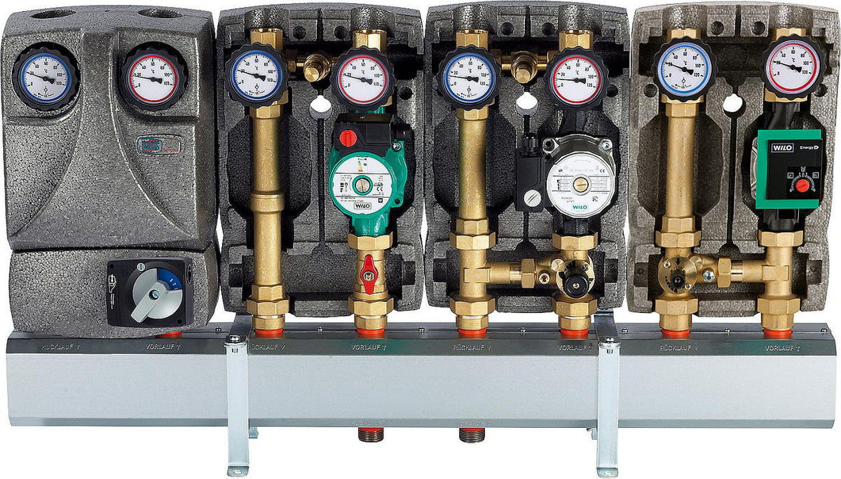 Module hydraulique Easyflow DN25 R1" avec isolation non mélangé avec soupape différentielle
