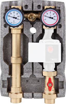 Module hydraulique Easyflow DN25 R1" avec isolation non mélangé avec soupape différentielle